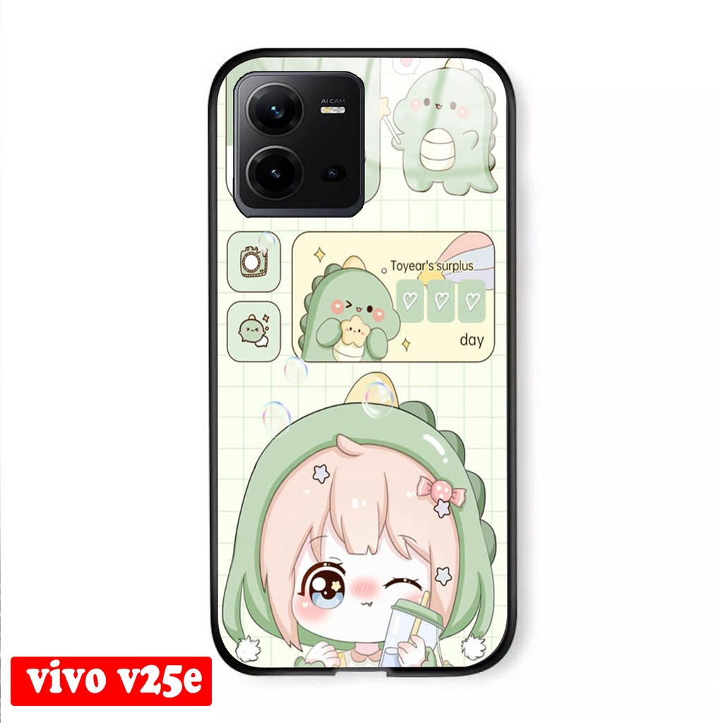 (J29) Softcase Vivo V25e  - Softcase kaca Vivo V25e - Case cantik Vivo V25e - Case Vivo V25e - Case 