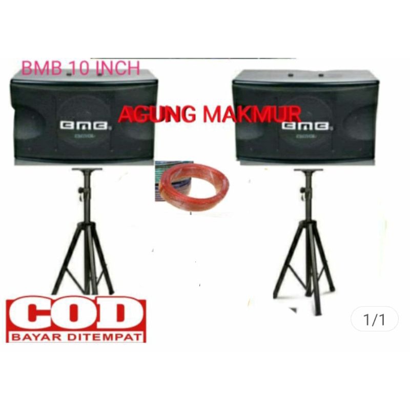 Speaker bmb 10 inch + kabel + stand