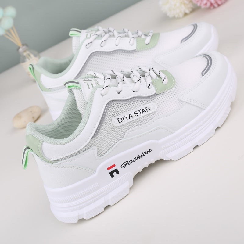 (FREE KAOS KAKI &amp; BOX) SN018 SEPATU SNEAKERS WANITA IMPORT KOREA FASHION