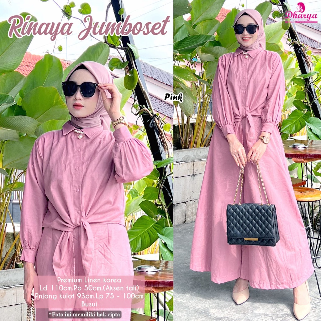 READY RADIFA RINAYA JUMBO SET BLOUSE KEMEJA IKAT KULOT ORI BY DHARYA CLA