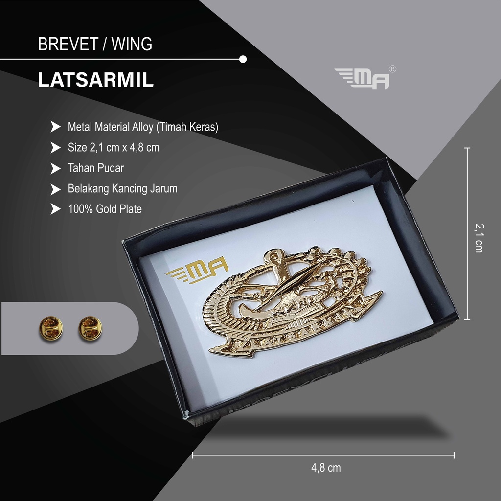 WING LATSARMIL PDH BRIVET BREVET PIN LATSARMIL