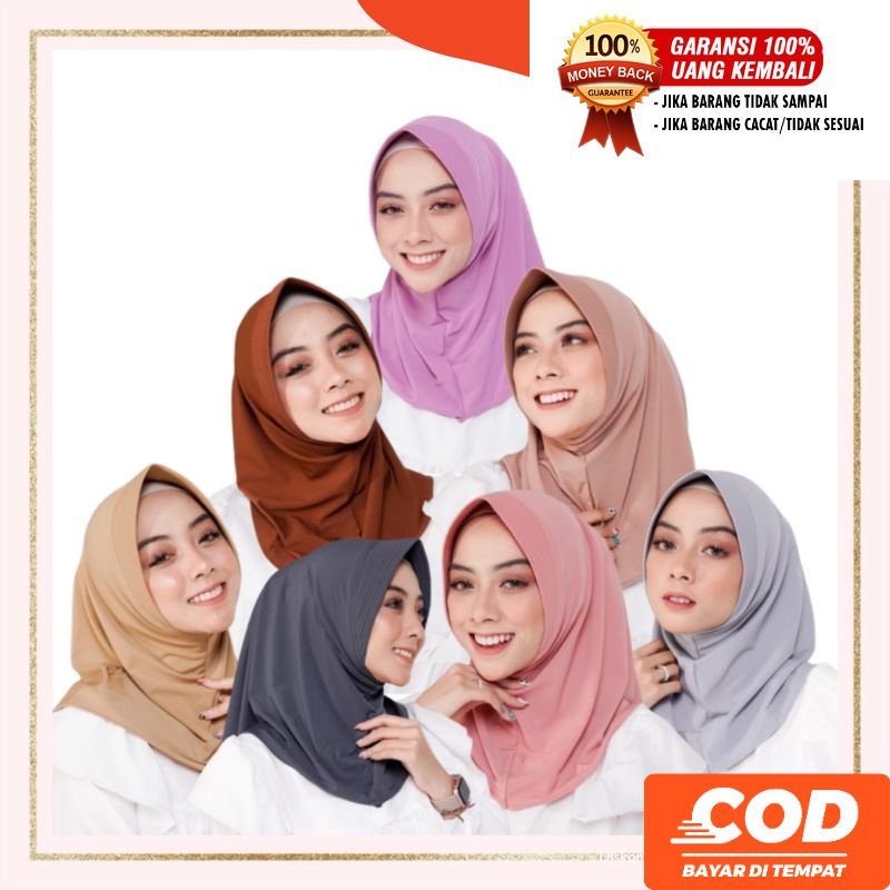 [fafihijab] HIJAB JILBAB PASANG SPORT (ISI 5 PCS) GROSIR READY MAKASSAR MURAH