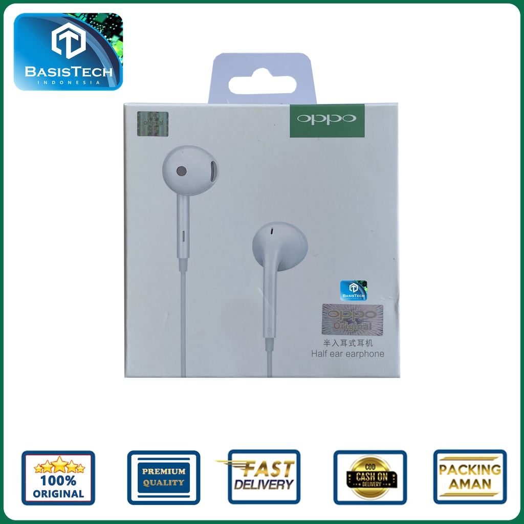 HEADSET EARPHONE OPPO MH135 JACK 3.5MM R17 ORIGINAL QUALITY