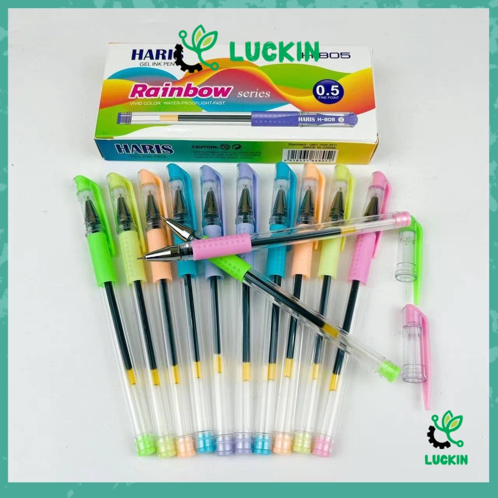 

Luckin (12 pcs) Gel Pen Pulpen Pena Murah 0.38 mm