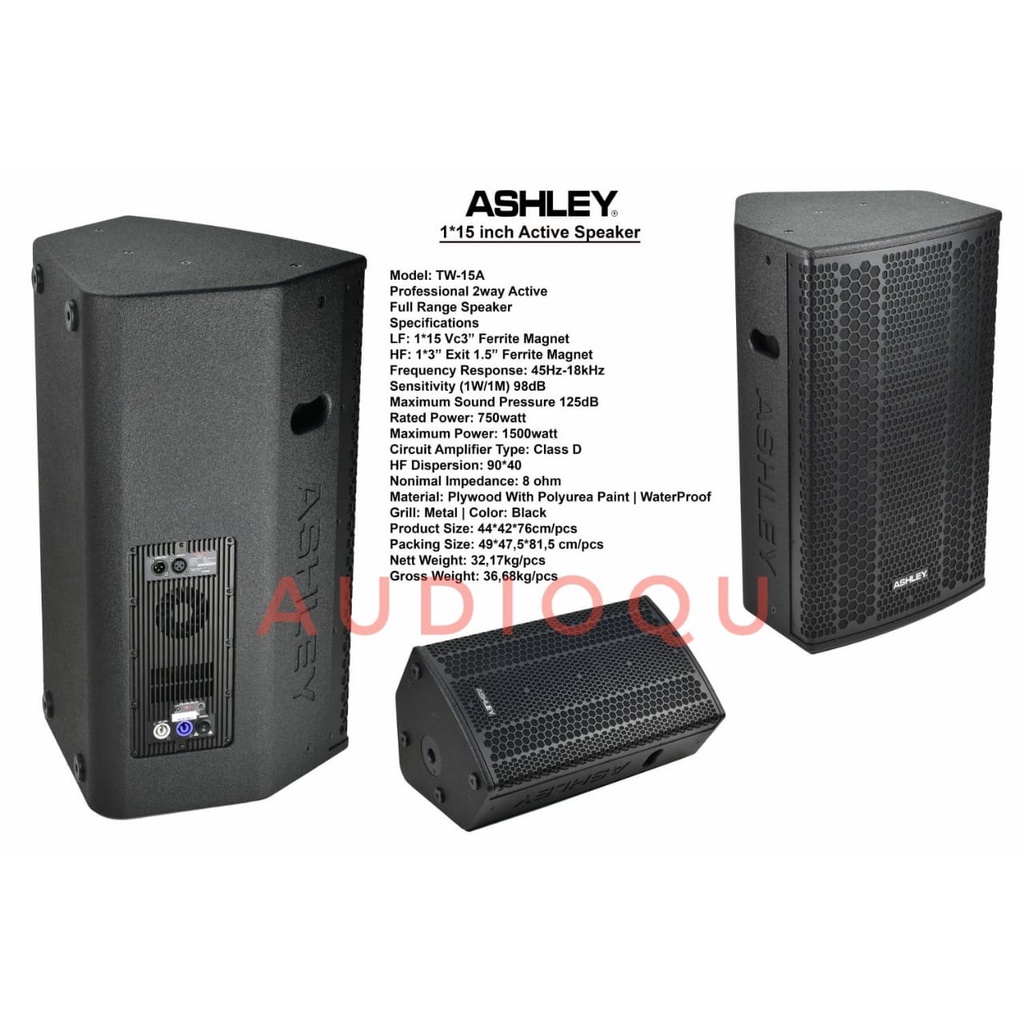 Speaker Aktif 15 Inch Ashley TW-15A / TW15A Original Ashley TW 15 A