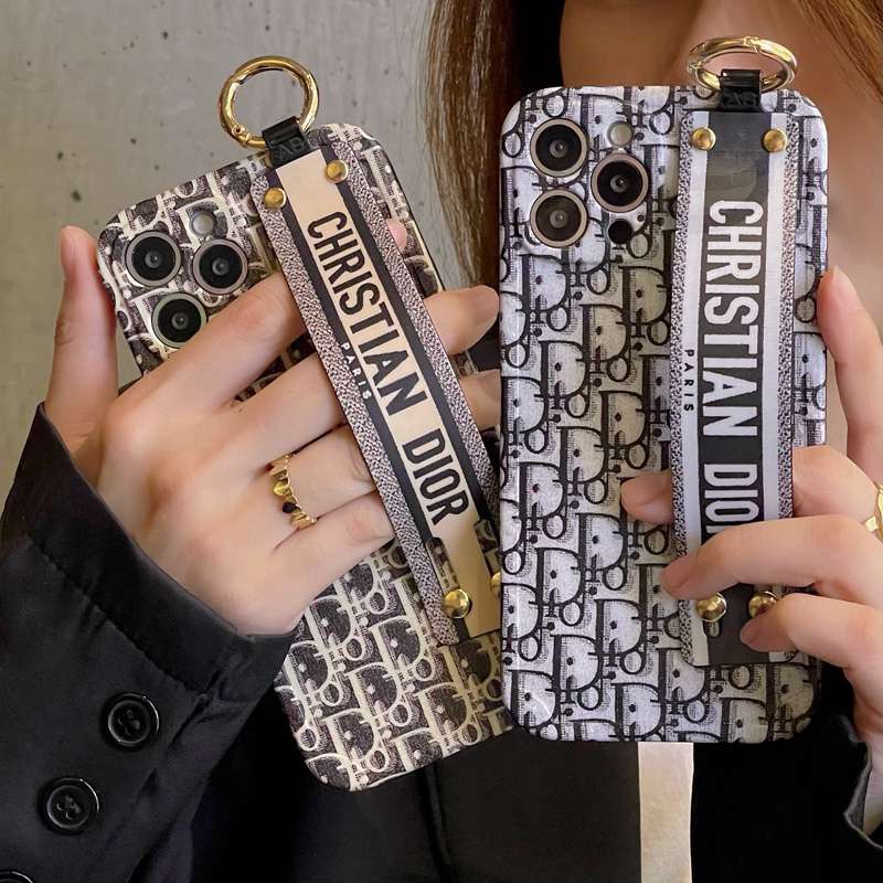 Luxury Gelang Tangan Case IPhone Xr Xs Max14 Plus Ip Apple IPhone 11 12 13 14 Pro Max Sarung Silikon Wanita Casing Handphone Christian Dior