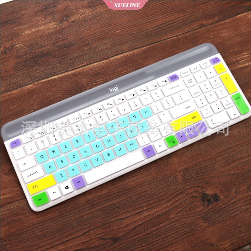 Mk470 Logitech MK470 K470 K580 Cover Pelindung Keyboard Bahan Silikon + Kulit Warna Hitam