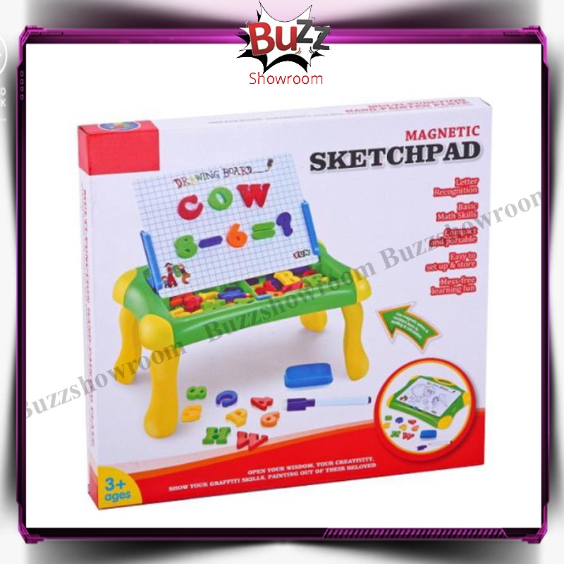 Magnetic Sketchpad Drawing Board Mainan Edukasi Papan Tulis Anak