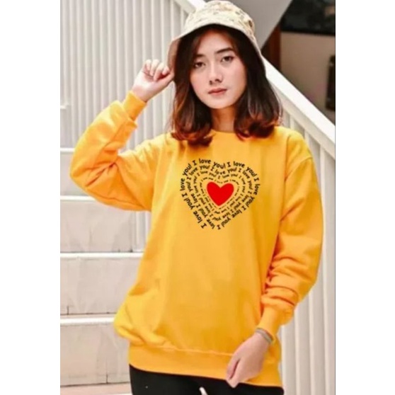 sweater wanita love /Atasan wanita Zola/kaos wanita trendy /atasan wanita jumbo