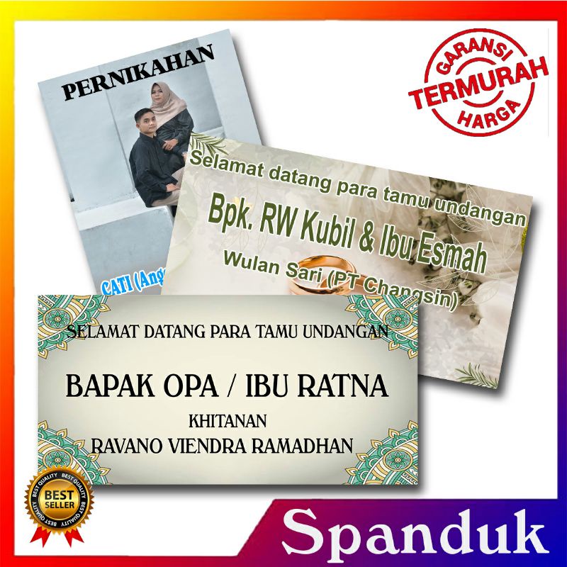 Banner spanduk pernikahan selamat datang engagement wedding spanduk penunjuk jalan