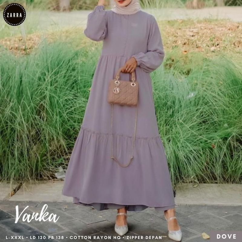 (BISA COD)VANKA  GAMIS BIGSIZE LD 120  TERBARU BY ZARRA