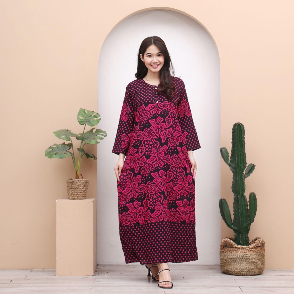 Longdres Batik ARETHA Daster Panjang Busui Terbaru Ku By prass