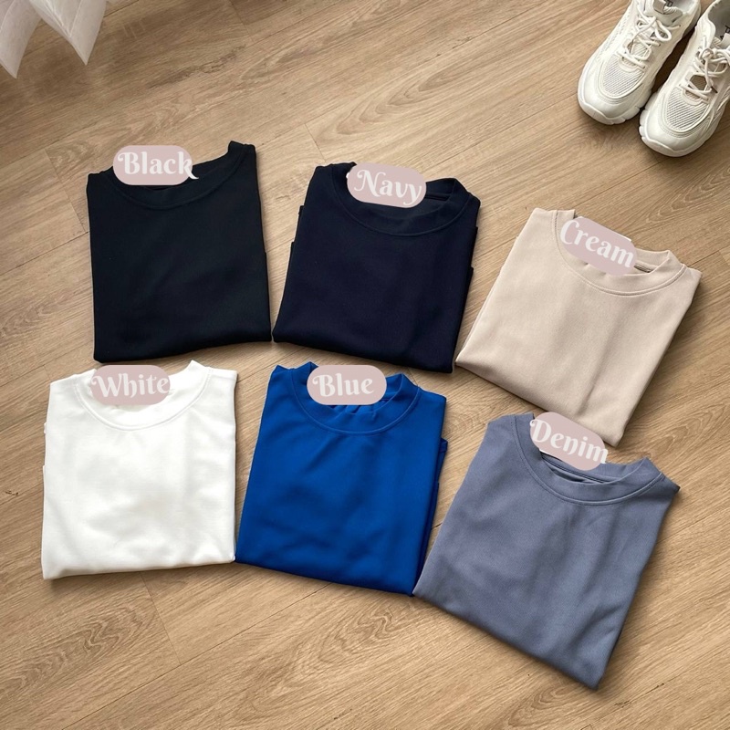 Coco Crop Sweater - Sweater Crop Wanita - Sweater Polos Crop - Sweater Polos Jumbo - Sweater Polos Kekinian - Sweater Polos Oversized - Sweater Polos Wanita - Sweater Polos Big Size