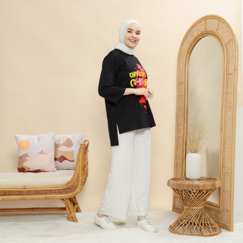 Oversize cewek / Kaos Tebal Combed 24s / Baju Kaos Hijab / Kaos Ghamo Original