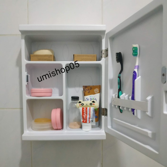 Rak Toilet Rak Dinding Kamar Mandi /Cermin Dinding Serbaguna Maspion Mk-2
