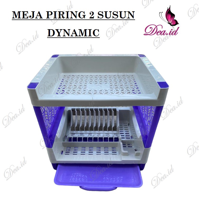 [DEASTORE] RAK PIRING 2 SUSUN - RAK PIRING PLASTIK SUSUN 2 DINAMIC RSOK 2 MULTIFUNGSI - RAK SUSUN PIRING GELAS SERBAGUNA DYNAMIC olymplast