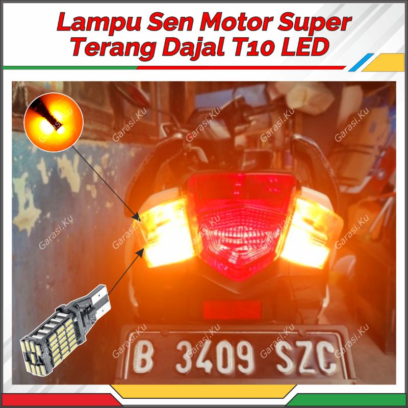 SEIN DAJJAL MOTOR SUPER TERANG T10 T15 45 LED