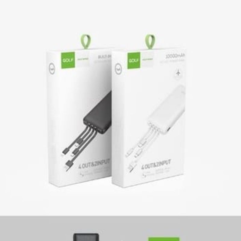 POWERBANK GOLF L106 10000mAh + 3 KABEL OUTPUT - REAL CAPACITY