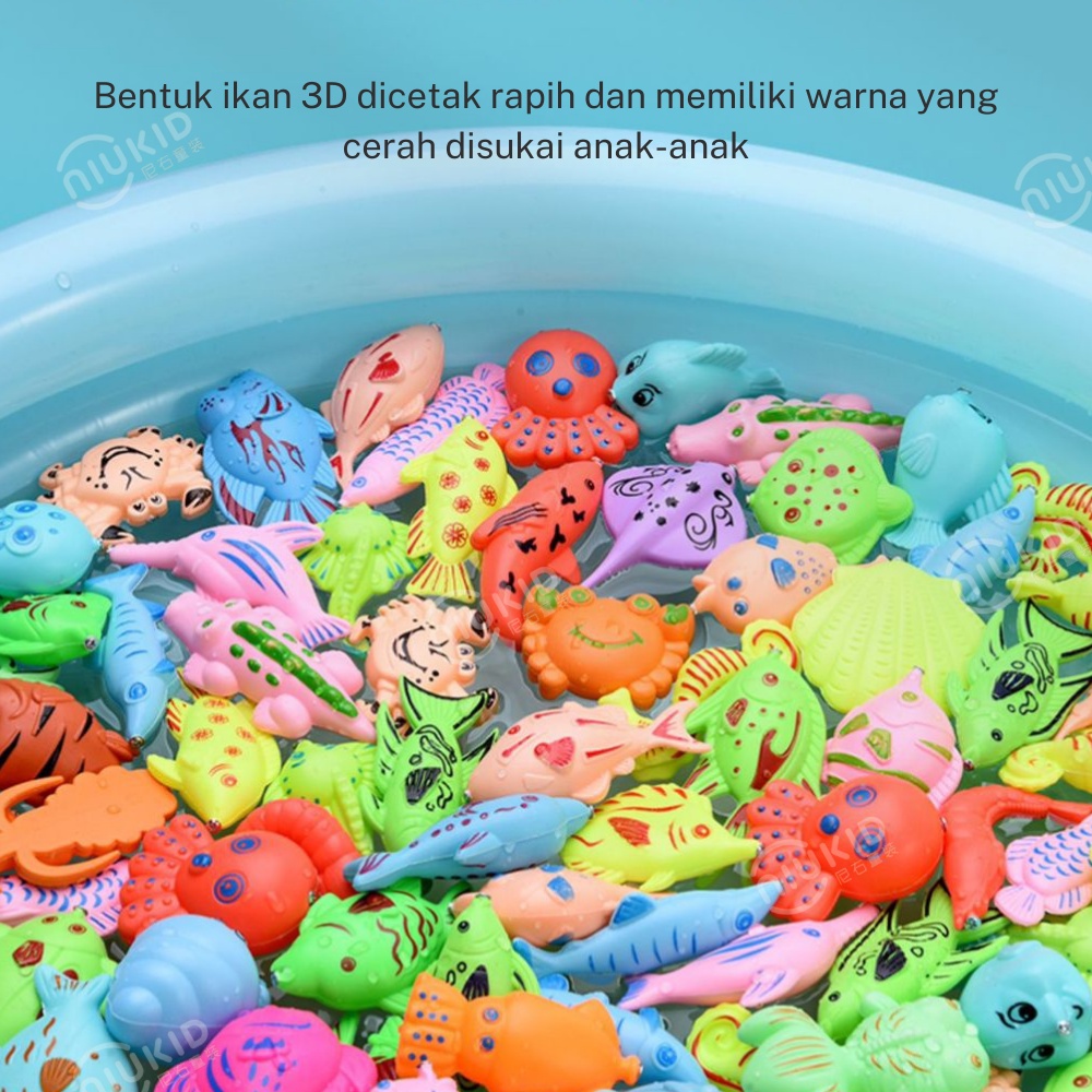 NIUKID MAINAN PANCING IKAN MAGNET DAN KOLAM PANCINGAN MAGNET ANAK