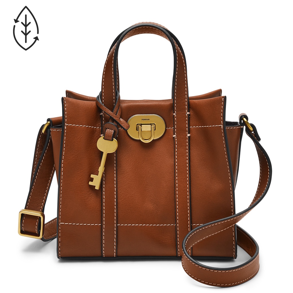 Fossil Carmen Mini Bag Brandy Leather-Tas Selempang Wanita ZB1727-213