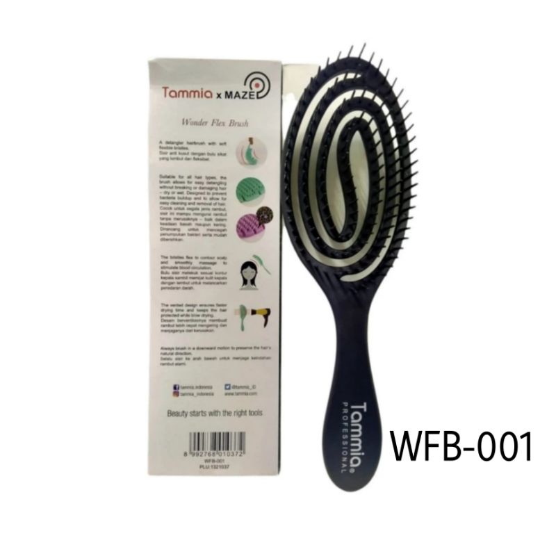 Tammia x maze wonder flex brush sisir rambut pemijat kepala tamia