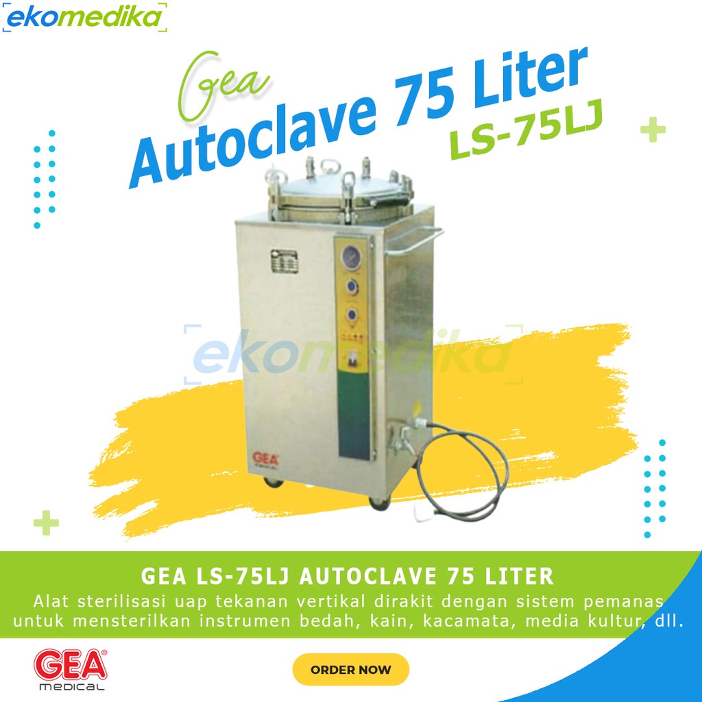 Autoclave 75 Liter GEA LS-75LJ Electric Vertical Steam Sterilizer  GEA Autoclave 75 Liter Sterilisat