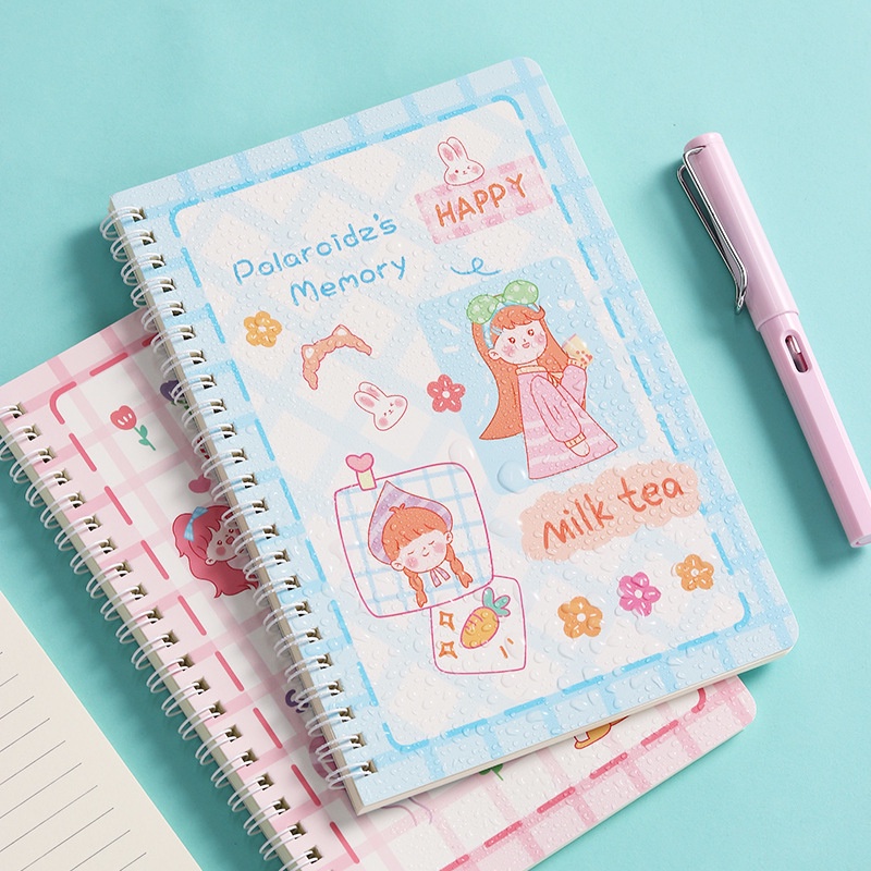 

CUCI GUDANG A5 Spiral Notebook Aesthetic Journal Motif