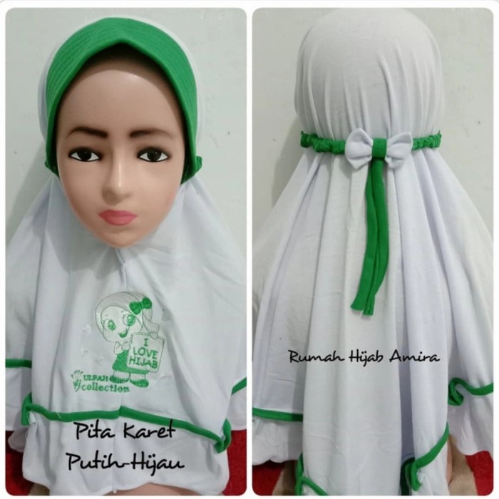 Segera Miliki Jilbab Anak Sekolah Pita Karet Hijab Dan Kuda Poni Putih Hijau Hemat