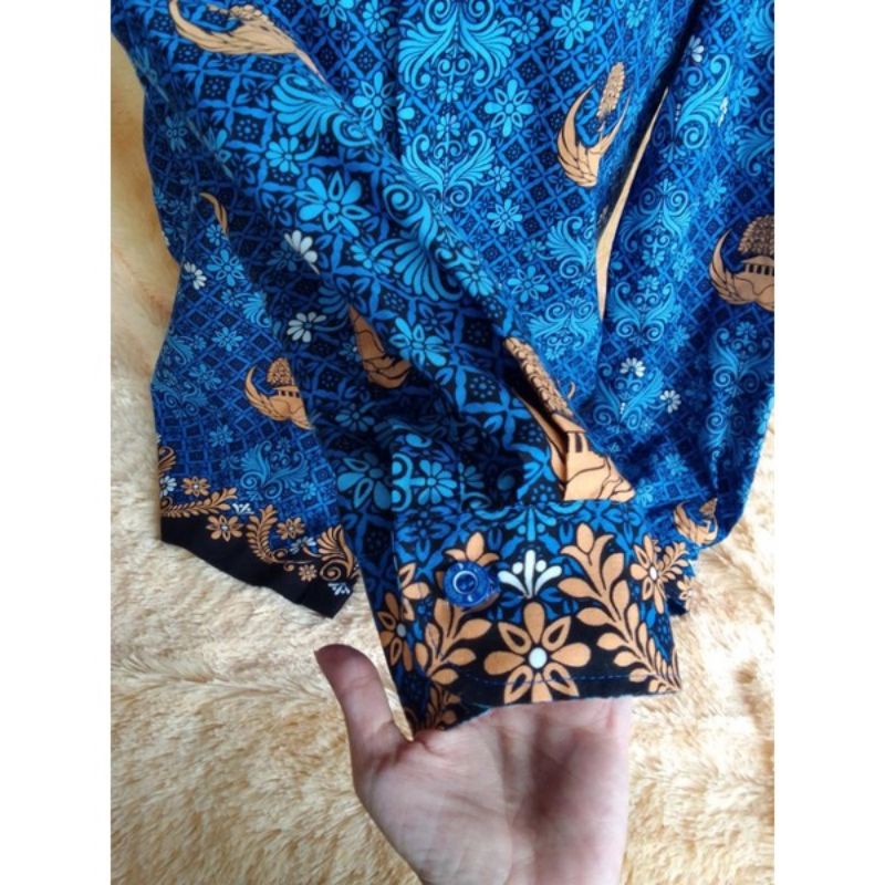 Seragam batik korpri Pria terbaru terlaris C40s Krah hitam