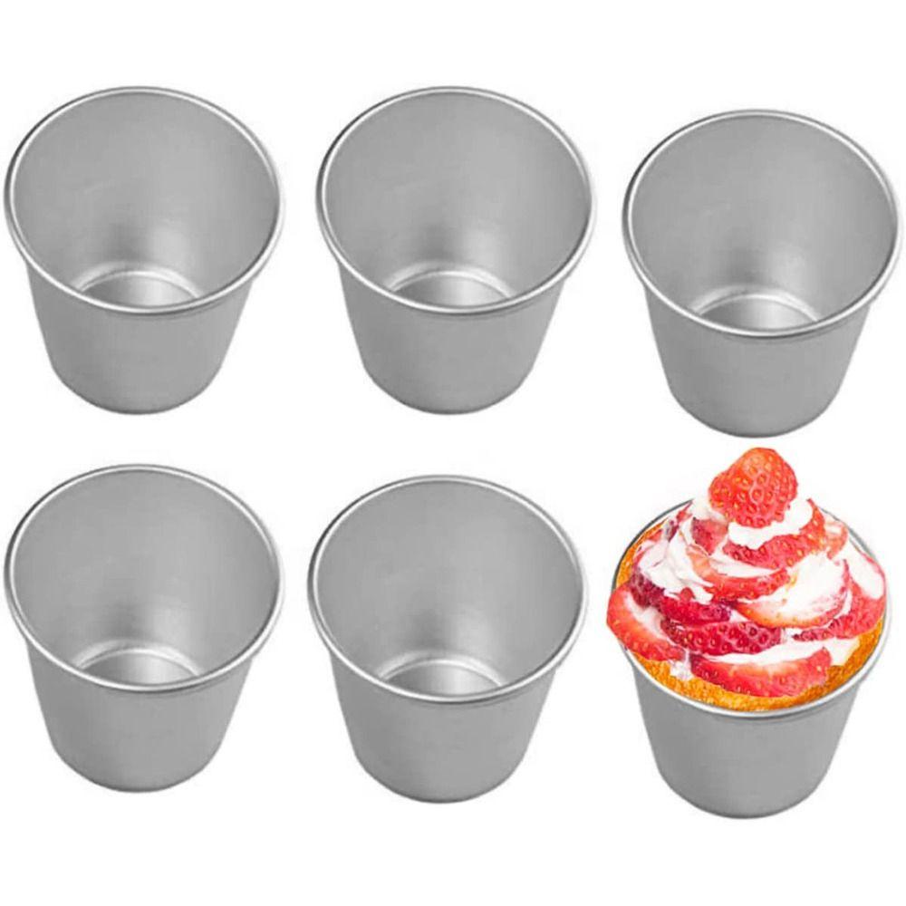 [Elegan] Cetakan Egg Tart Egg Tart Mousse Individu Bakeware Tumblers Paduan Aluminium Anti Lengket Muffin Cup