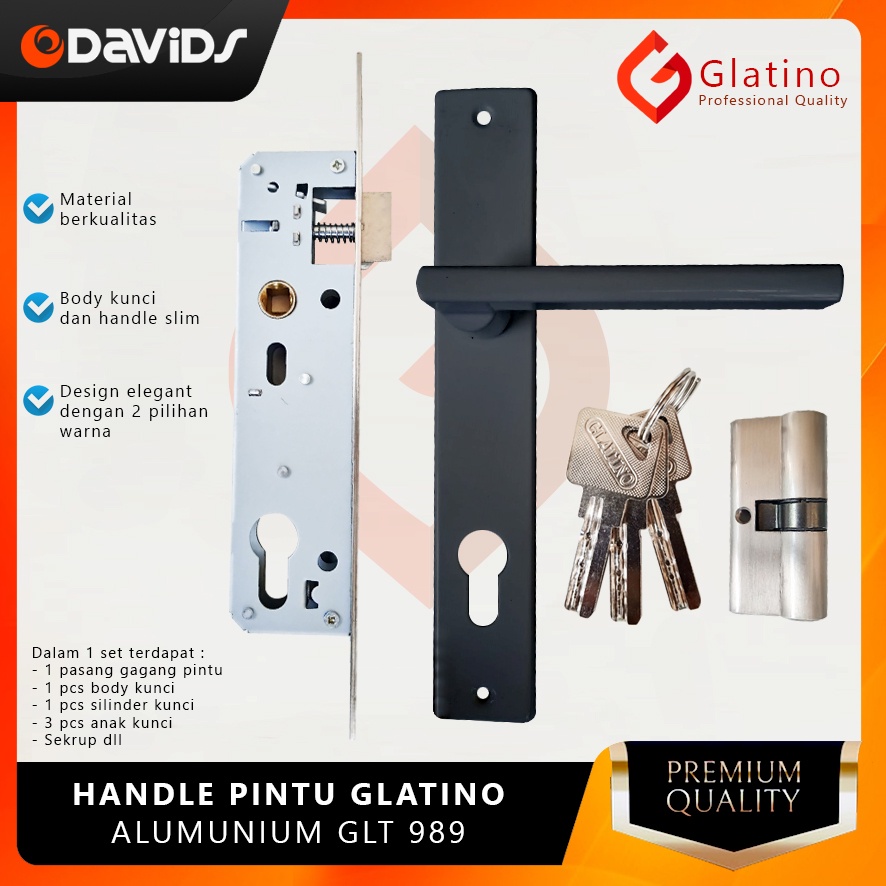 Kunci Pintu Aluminium Rumah Handle Kamar Mandi Handel Alumunium GLT989