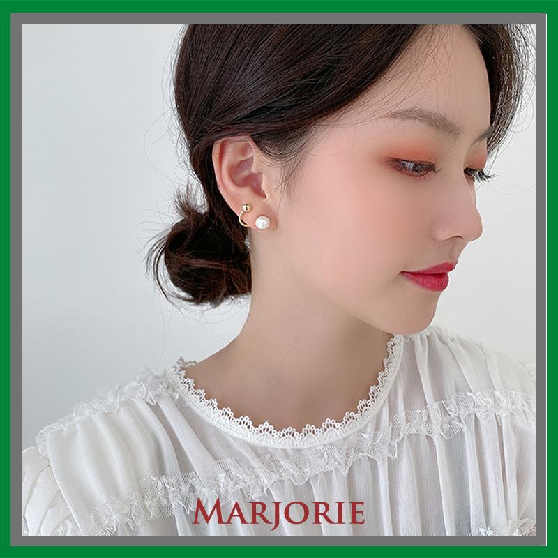 Anting-anting Mutiara Temperamen  Anting-anting Desain Sederhana Wanita  Anting-anting Kepribadian Perak 925-MJD