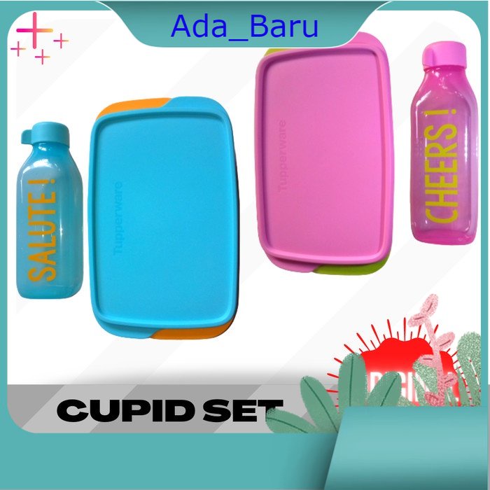 TUPPERWARE CUPID SET - BLUE & PINK