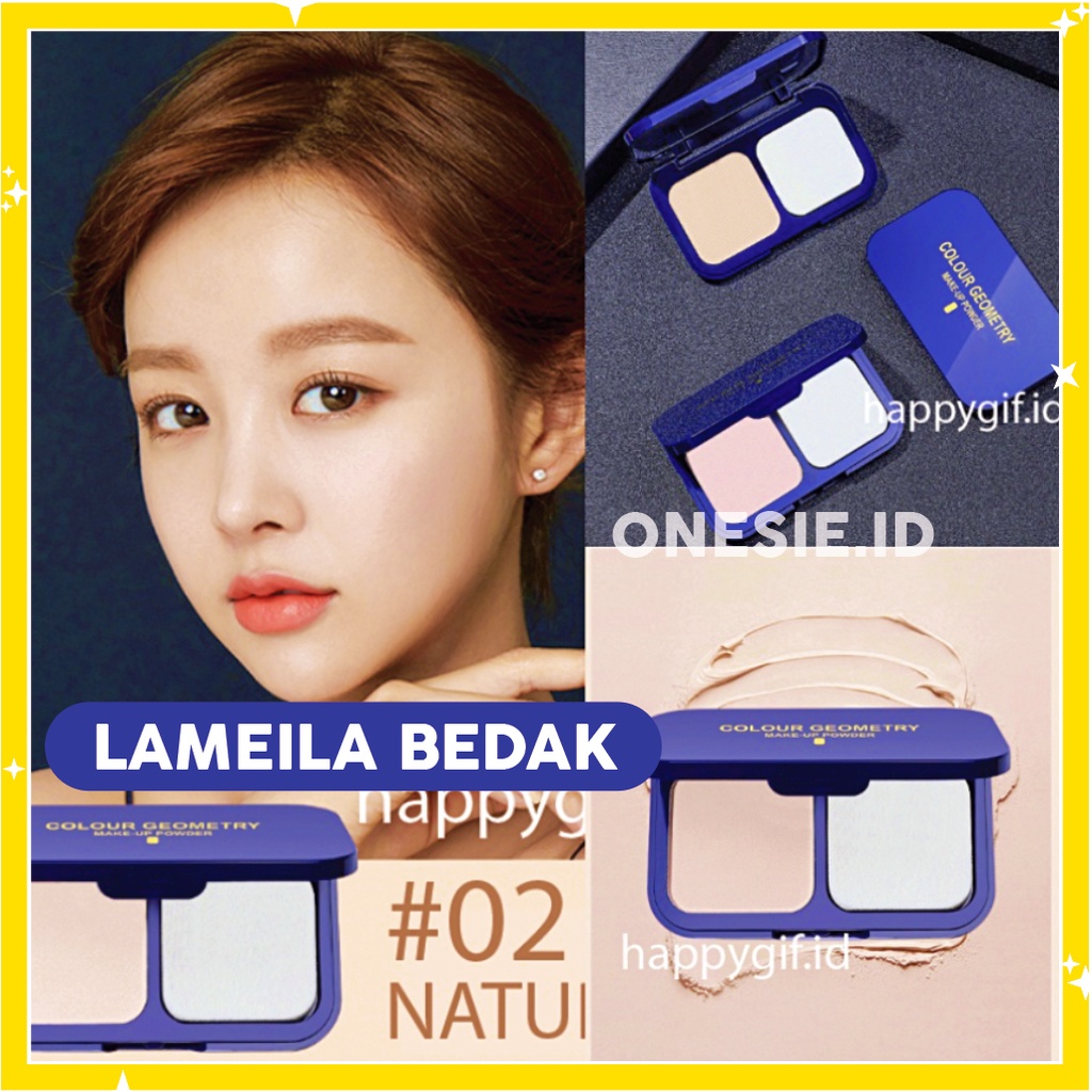 LAMEILA Colour Geometry Bedak 2 in 1 Make Up Powder Cake LA169 5111