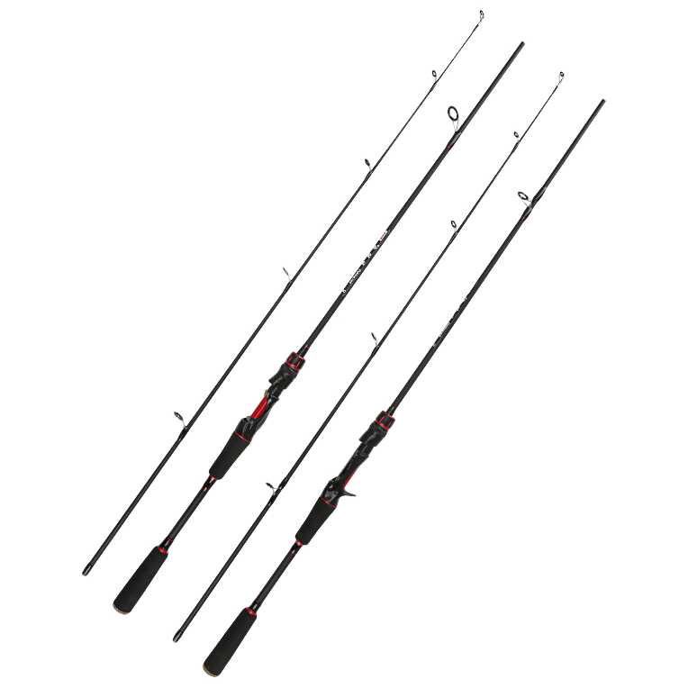 Joran Pancing Spinning Joran Mancing Carbon Fiber Straight Handle Fishing Rod Straight 2 Segments