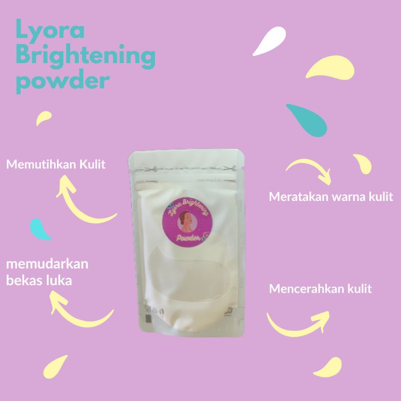 Lyora Brightrning Powder Serbuk Pemutih Bubuk Pemutih badan