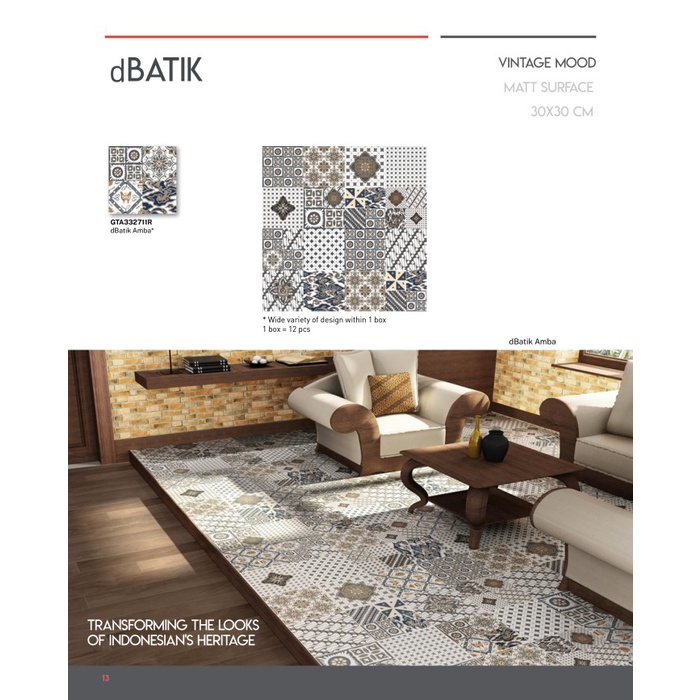 KERAMIK LANTAI 30X30 CM ROMAN GRANIT dBATIK AMBA GRADE A