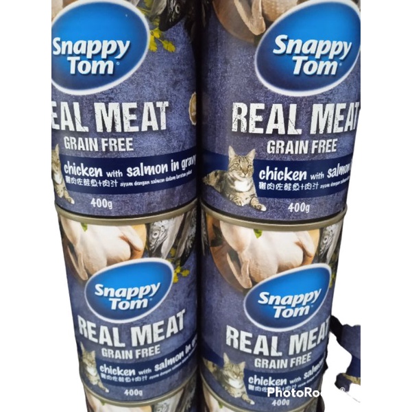 Makanan Kucing Snappy Tom Chicken &amp; Salmon in gravy wetfood makanan kucing kaleng untuk adult