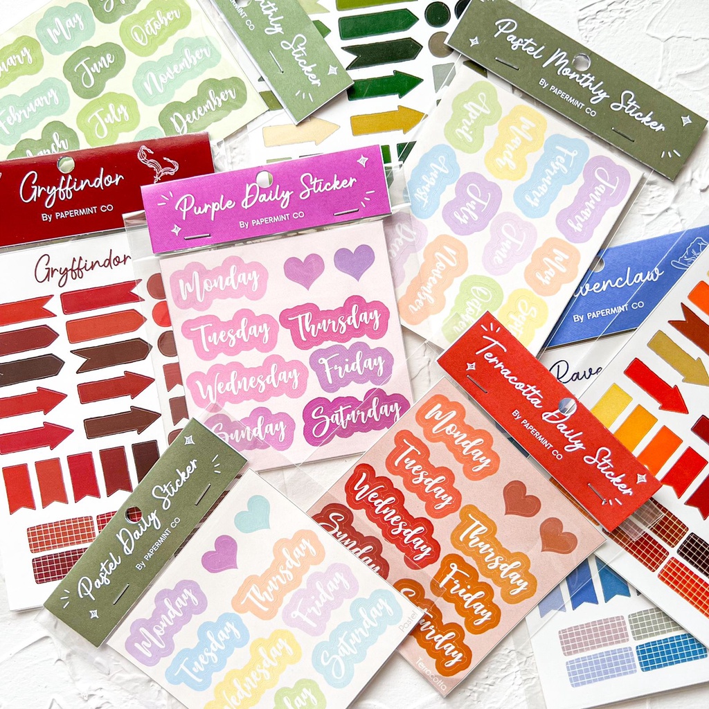 

[Artopia] Journal Kit Sticker PAPERMINT / Stickers Harry Potter Stiker Journaling Bujo Day Month Monthly Daily Jurnal Diary Deco Scrapbook