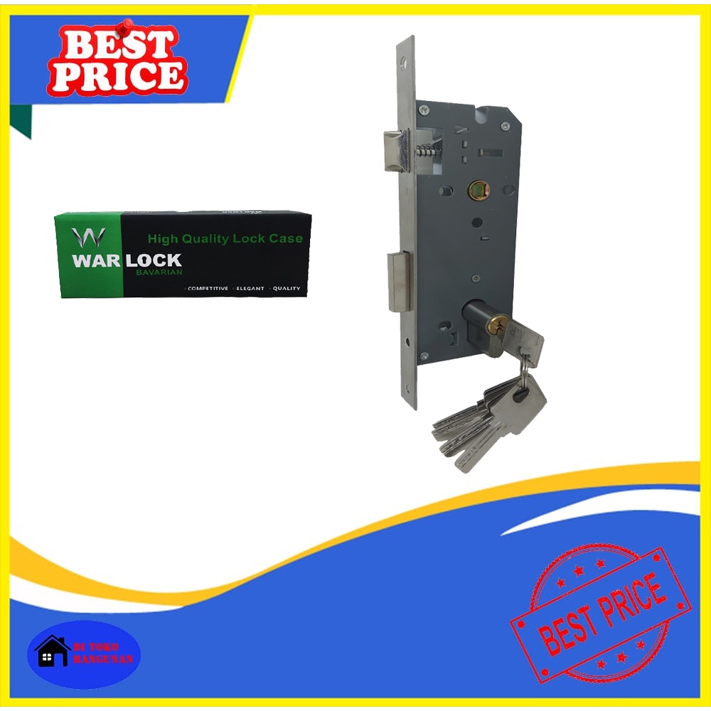 Body Kunci Lidah Warlock Stainless SUS304 Pintu Besar 5Anak Buah Kunci