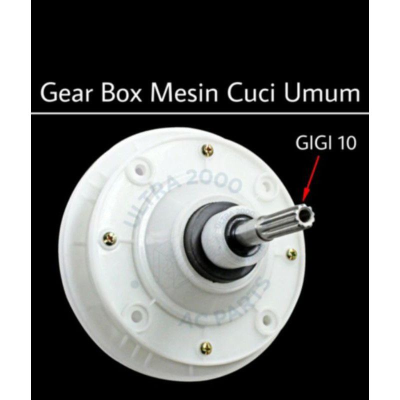 GEAR BOX/GEARBOX MESIN CUCI UMUM UNIVERSAL AS GIGI 10/GEARBOX PULI KECIL