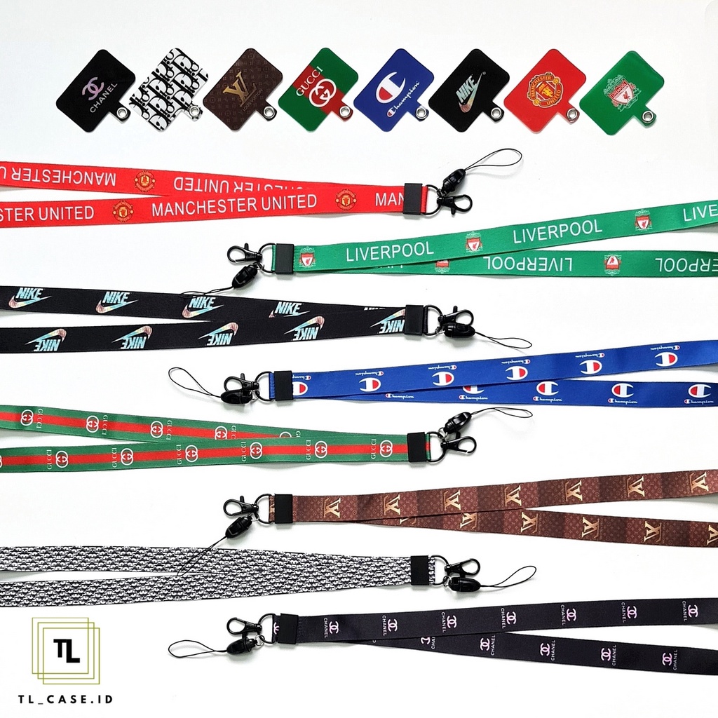 2 IN 1 ID CARD + TALI STRAP GANTUNGAN HP LANYARD PANJANG UNIVERSAL / GANTUNGAN KUNCI / GANTUNGAN FLASH DISK