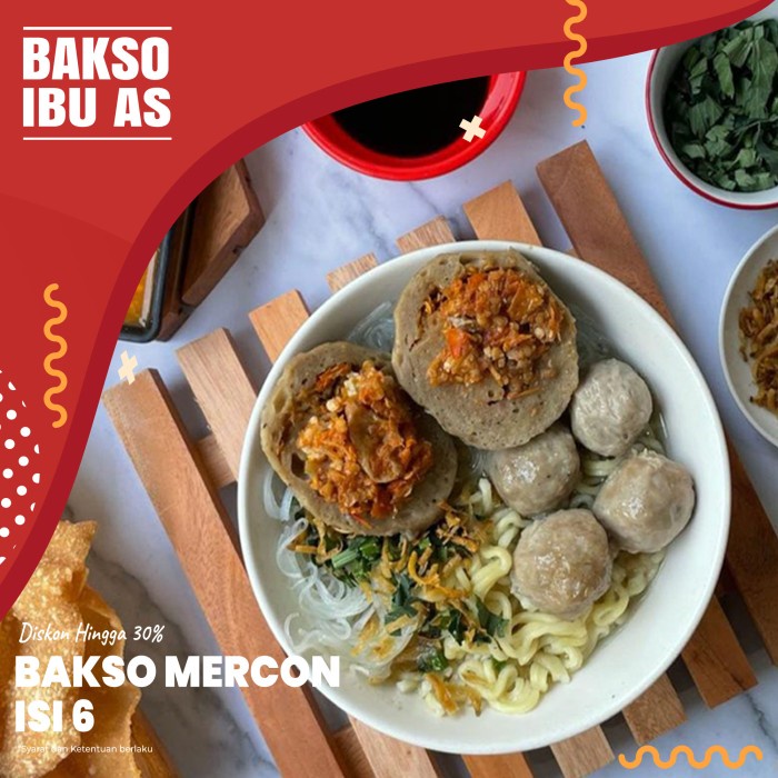 Jual Bakso Mercon Ibu As Isi 6 Super Spesial Ukuran Besar Frozen Food