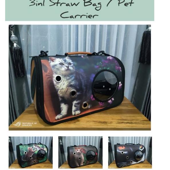 [SMR.18Oc22a] Tas Kucing 3in1 Transparan / Tas Kucing Transparan Bulat
