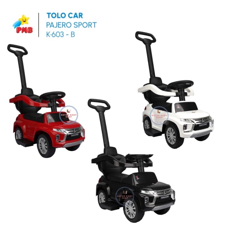 Tolocar Ride On Car PMB K 603B 603 B Pajero Sport Official Mitsubishi Licensed Mobilan Anak