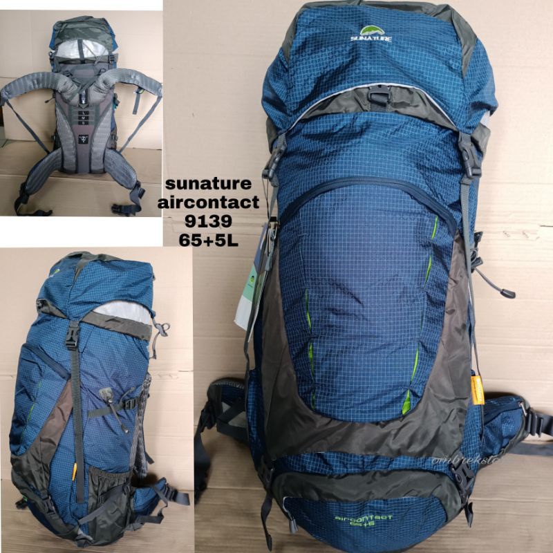 tas ransel sunature air contact 65 + 5 L carrier sunature aircontact 65 + 5 original plus rain cover
