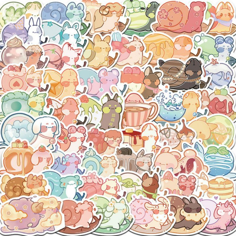 

Stiker Siput Pack Style 260223- Stiker Aesthetic Keren Imut Laptop, Aksesoris Hp, Anti Air, Motif, Helm, Tumbler, Koper, Kulkas