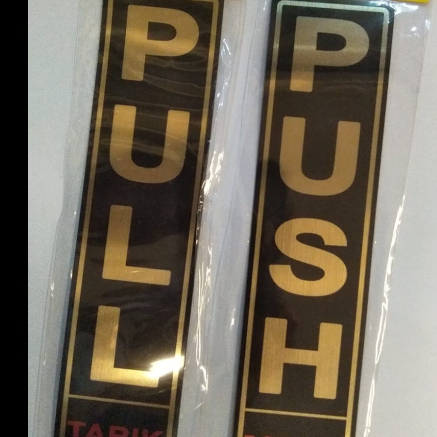 

sign label PULL / PUSH sign tanda tarik dorong
