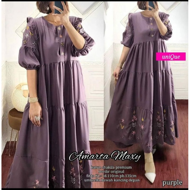 Amarta maxy tunik mididress syakila bordir