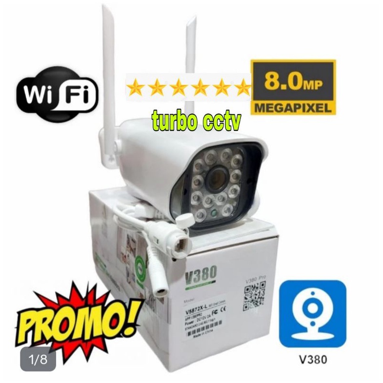 New V380 HD 8MP FULL HD Outdoor Wifi Cctv Ip Camera Waterpoof